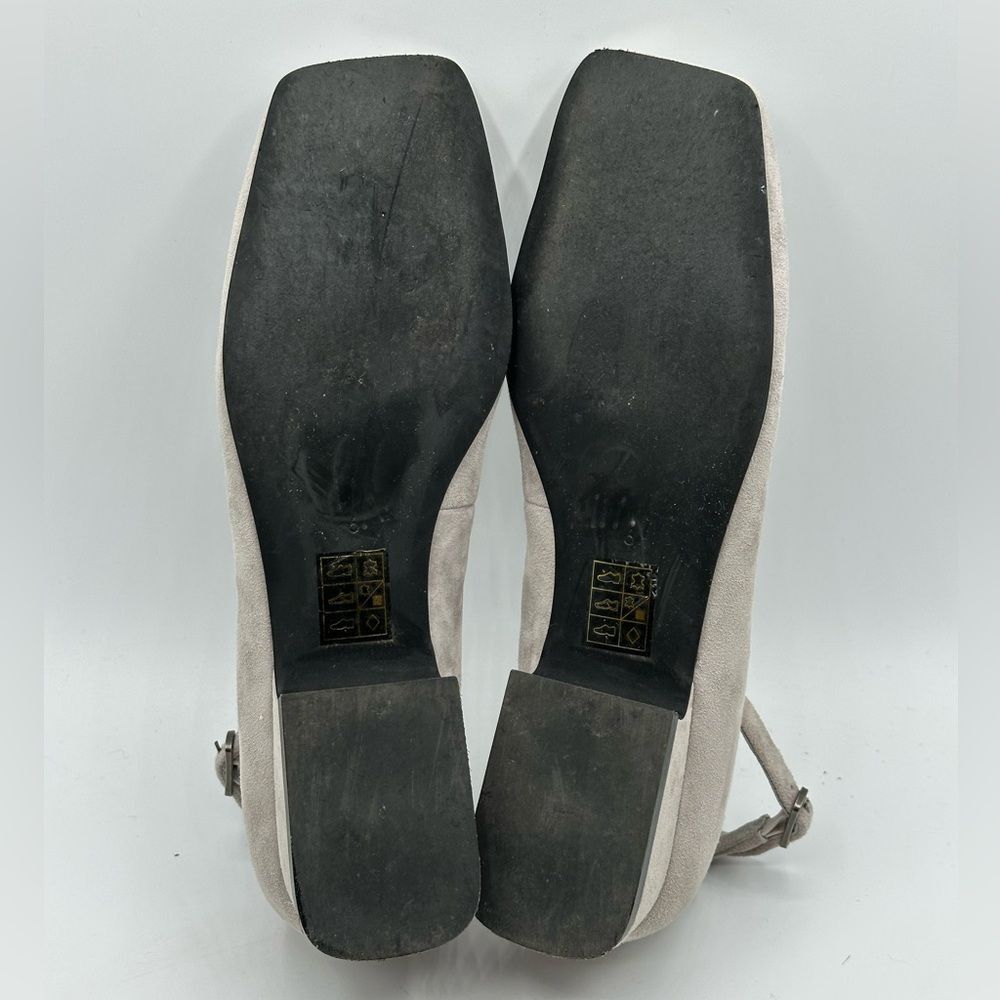 Jeffrey Campbell Women's Envious Ankle Strap Pump Square Toe - Gray Suede Size 6 - Picture 8 of 9